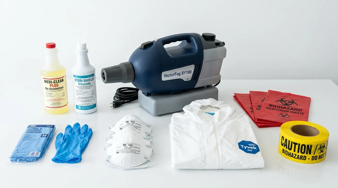 Professional biohazard remediation crew working in South River